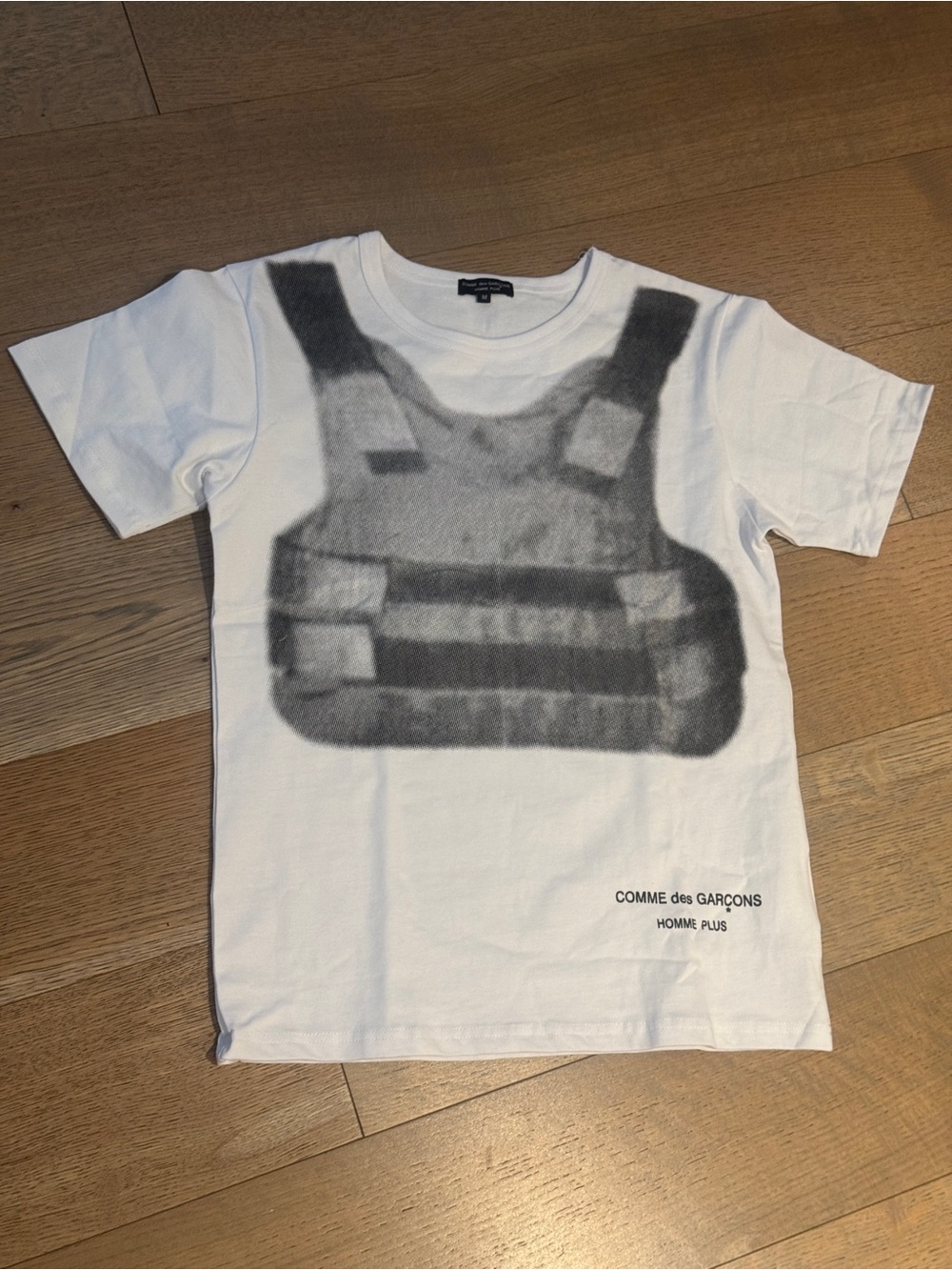 Archive Comme des Garçons Homme Plus White T-Shirt with Gray Vest Graphic